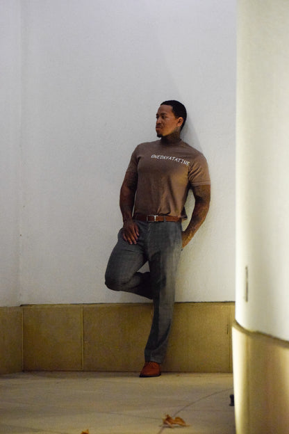 Men’s Brown Tee /White Label